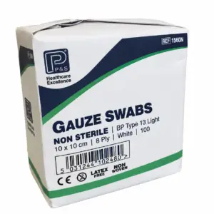 Sterile Gauze Swabs 8 Ply White (10 x 10 cm)