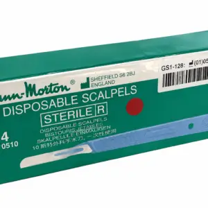 Sterile Disposable Scalpel No.14 Blade with Polystyrene Handle x 10