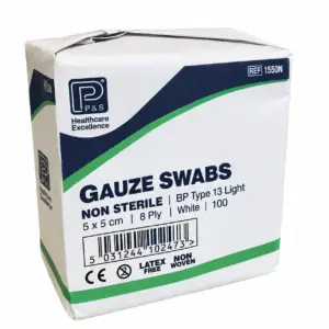 Sterile Gauze Swabs 8 Ply White (5 x 5 cm)